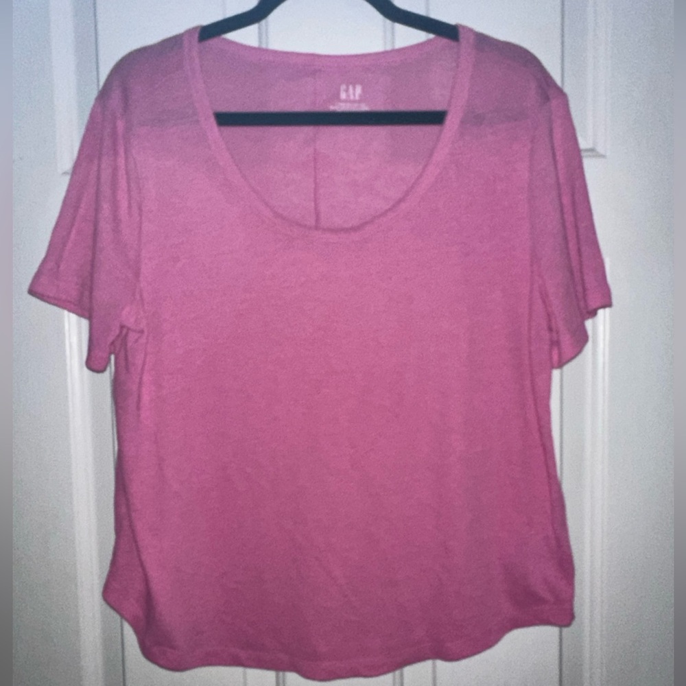 Gap pink linen top large